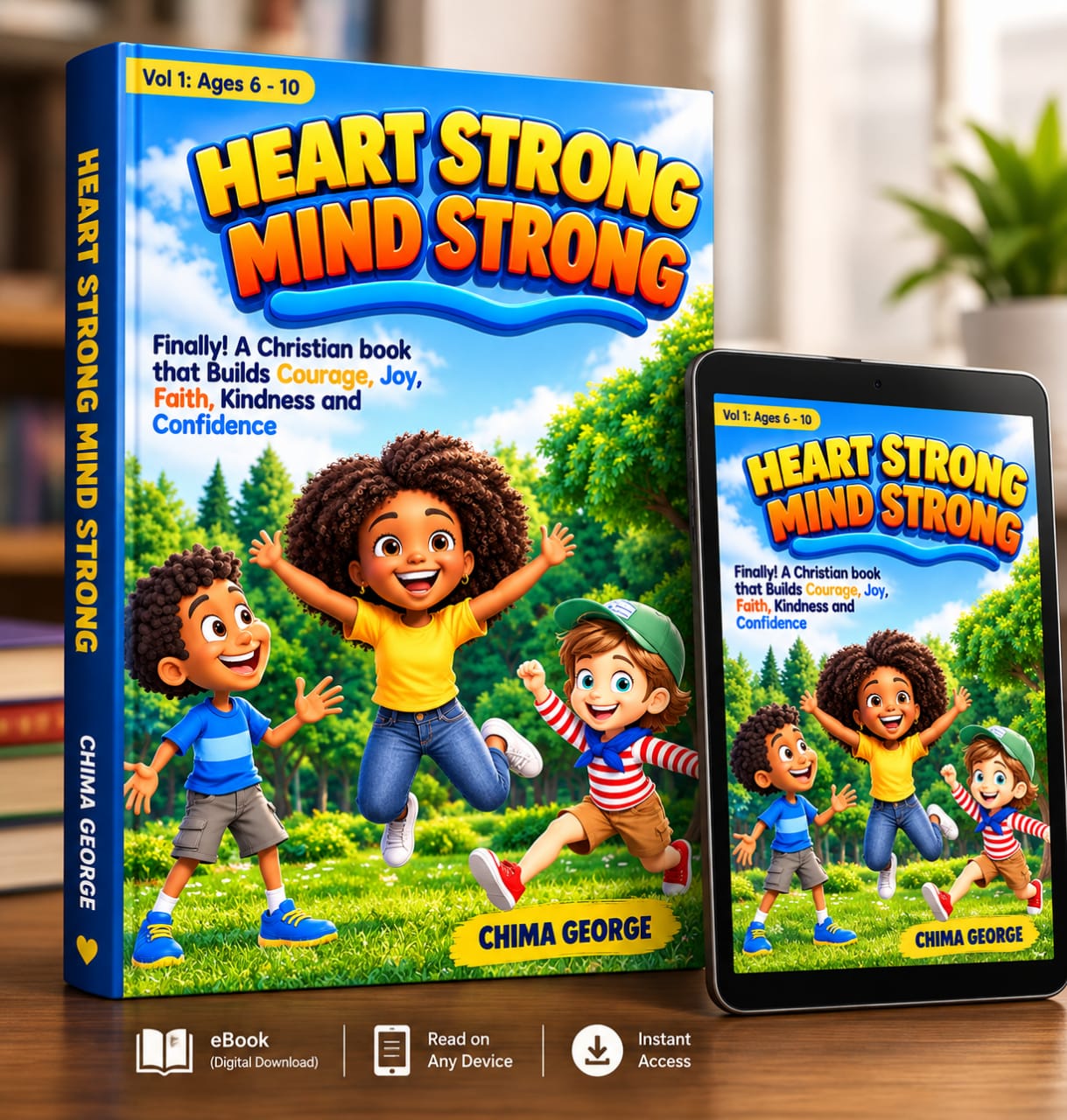 Heart Strong, Mind Strong ebook shown as a printed book and on a tablet